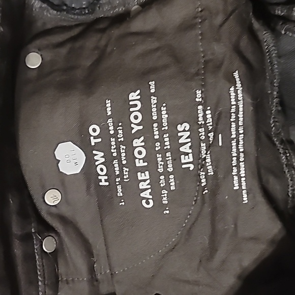 Madewell The Perfect Vintage Jean Womens 33 (38) Black Curvy Tappered Moms AJ192 - Picture 14 of 14